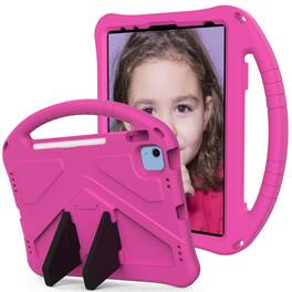 Dteck - For Apple iPad 11'' (A16 chip 2025)and iPad 10th 2022 Lightweight EVA Shockproof Handle Stand Kids Case Cover - Rose