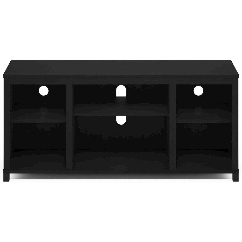Alt View 1. FurniFact - Black 55 Inch TV Stand with Open Shelves and Dual Storage Cabinet Doors - Black.