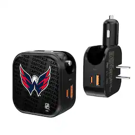 Keyscaper - Washington Capitals Team Logo Dual Port USB Car & Home Charger - Multicolor