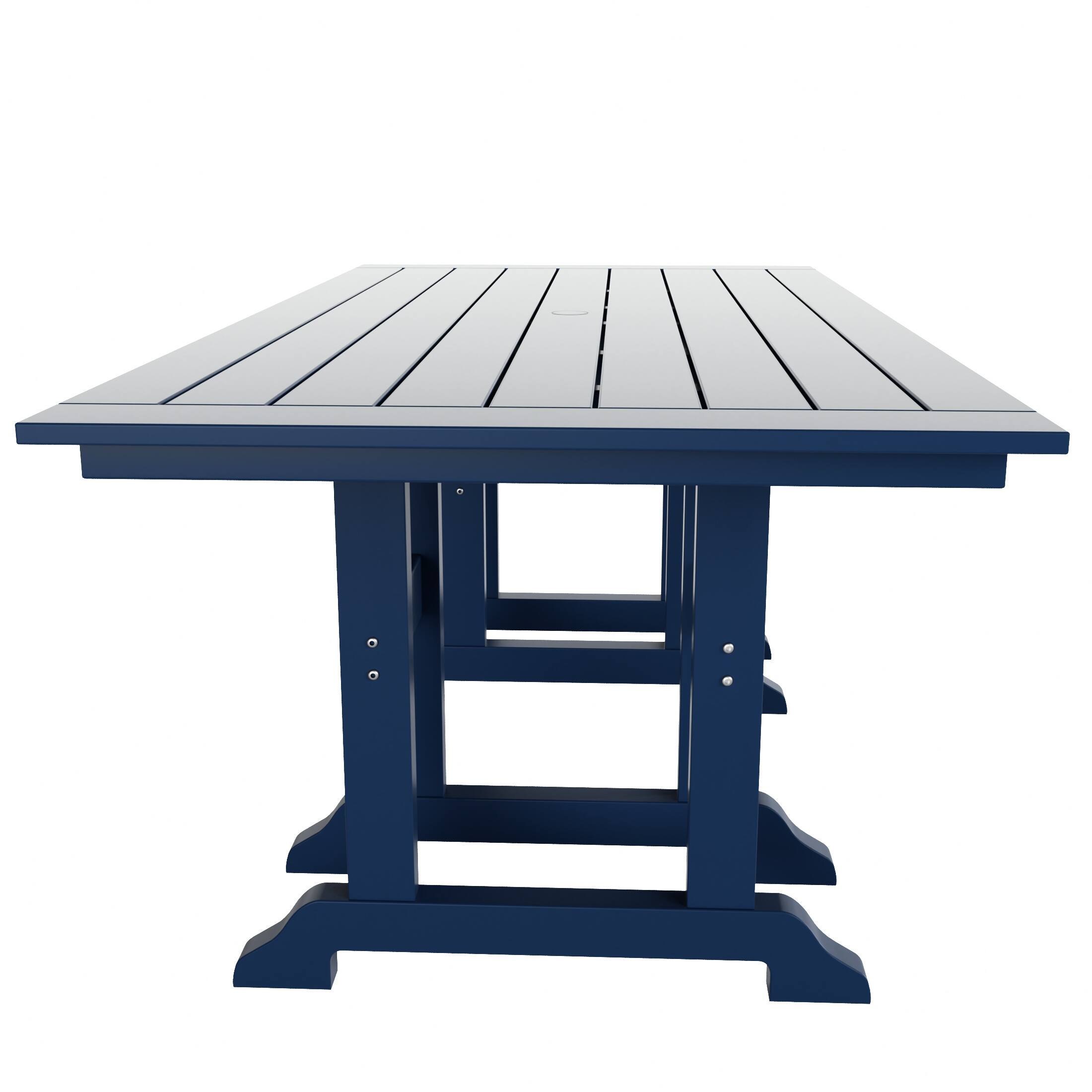 Back. WestinTrends - WestinTrends Malibu 71" Outdoor Patio Dining Table - Navy Blue.