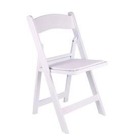 JETRANSPORT - White Folding Event Chairs - Set Of 4 1000 Lb Weight Capacity Padded Seats Stackable Lightweight & Durable - White One
