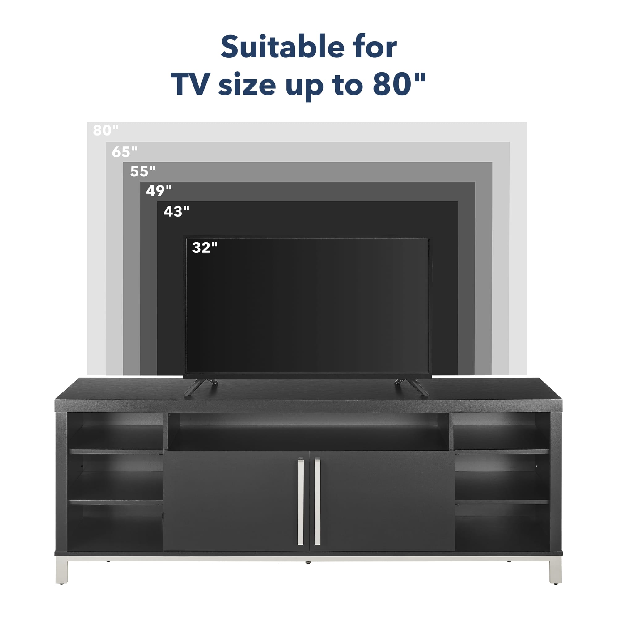 Suitable for TV size up to 80".