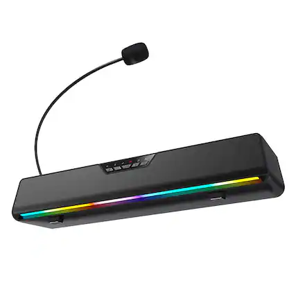 Front. Dazzed Corner - Computer Speakers,Surround Sound Soundbar, Plug and Play - Black.