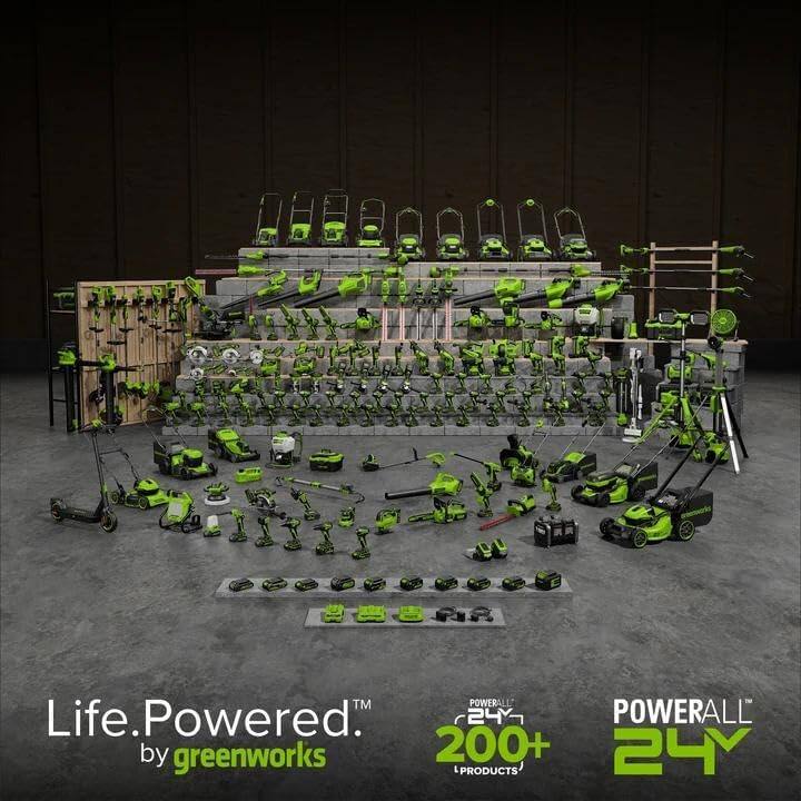 Life. Powered.  
by greenworks  

POWERALL 24Y  
200+ PRODUCTS