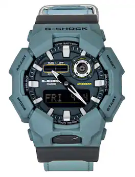 Casio - G-Shock Analog Digital Cloth Strap Dial Quartz GA-010CE-2A 200M Men's Watch - Blue
