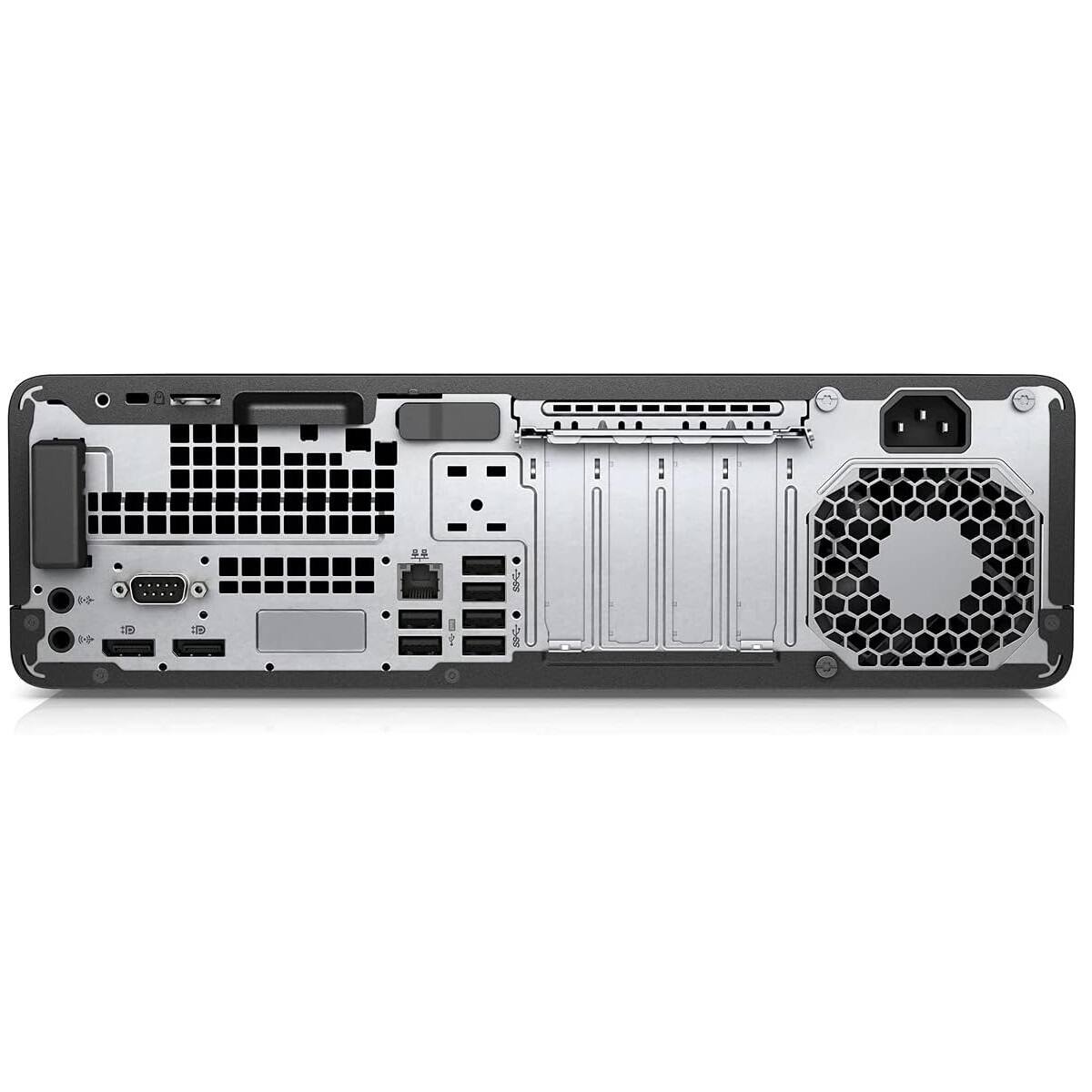 Back. HP - HP EliteDesk 800 G4 SFF Desktop Computer PC, Intel Core i5-8500 up to 4.1Ghz, 16GB DDR4 RAM, 512GB NVMe SSD, Win11Pro - Black.