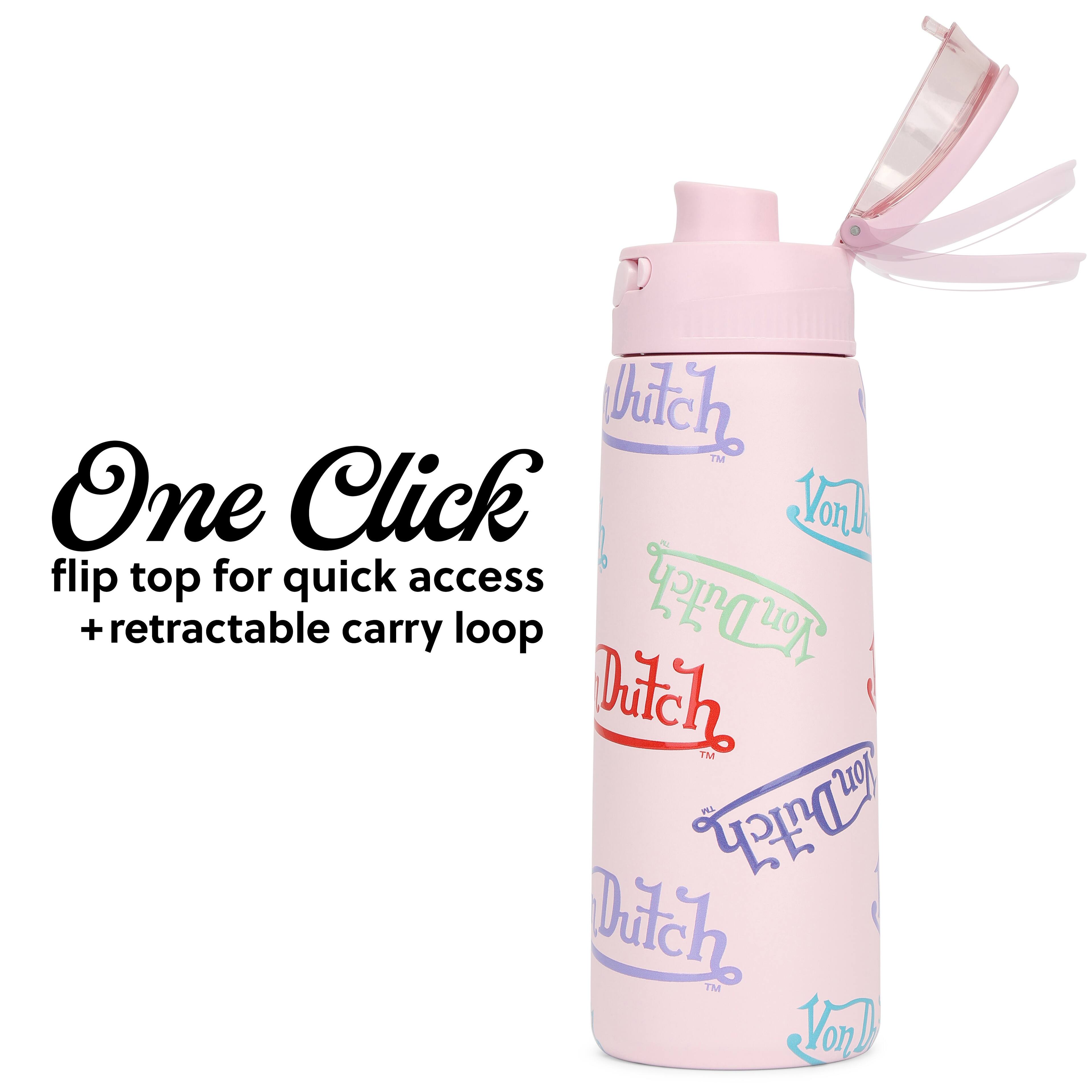 One Click flip top for quick access + retractable carry loop