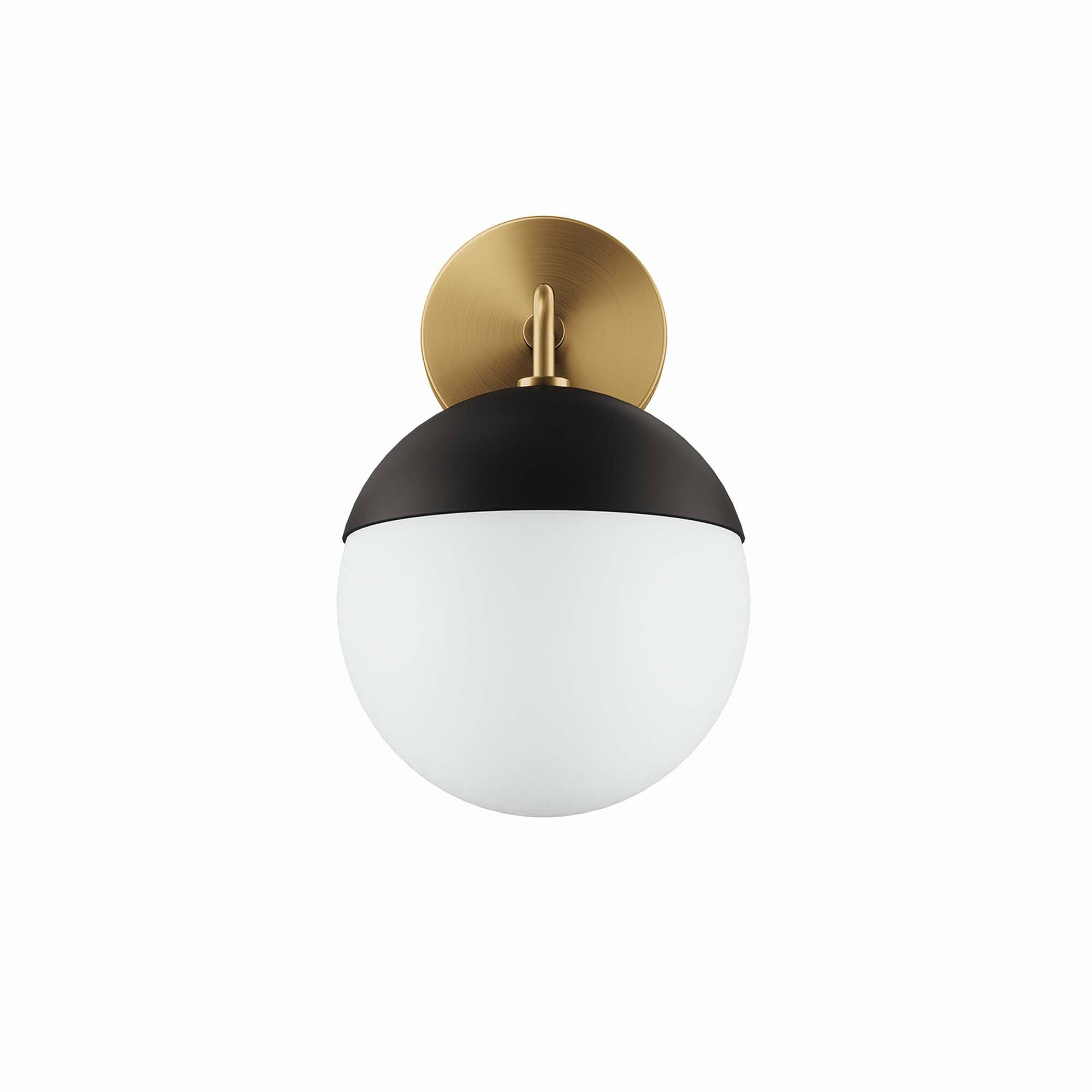 Alt View 5. Modway - Stellar 1-Light Wall Sconce by Modway - Opal Satin Brass.