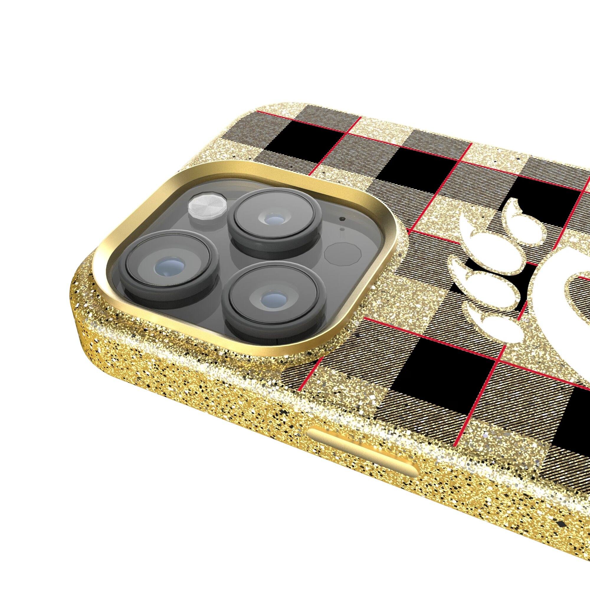 Alt View 3. Keyscaper - Cincinnati Bearcats Plaid Bling iPhone Case - 16 - Gold.