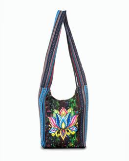 Kathmandu Collection - Lotus Handmade Hobo Bag - Lotus Multicolor