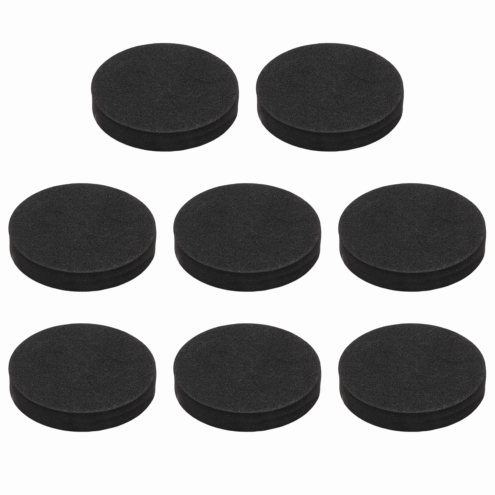 Unique Bargains - Single Sided Speaker Isolation Pads 45x8mm Round EVA Acoustic Foam Anti-Vibration Feet for Speaker Subwoofer, 8pcs - Black