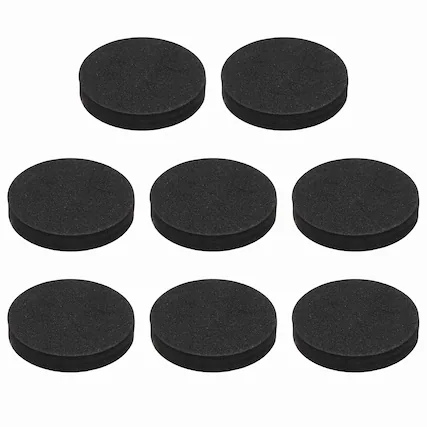 Front. Unique Bargains - Single Sided Speaker Isolation Pads 45x8mm Round EVA Acoustic Foam Anti-Vibration Feet for Speaker Subwoofer, 8pcs - Black.