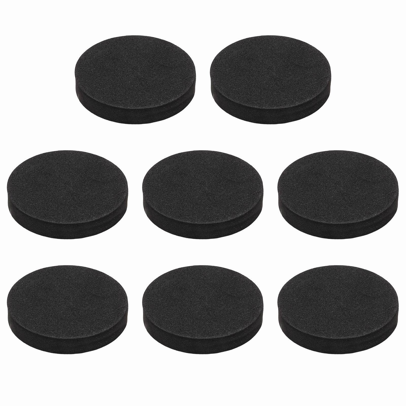 Front. Unique Bargains - Single Sided Speaker Isolation Pads 45x8mm Round EVA Acoustic Foam Anti-Vibration Feet for Speaker Subwoofer, 8pcs - Black.
