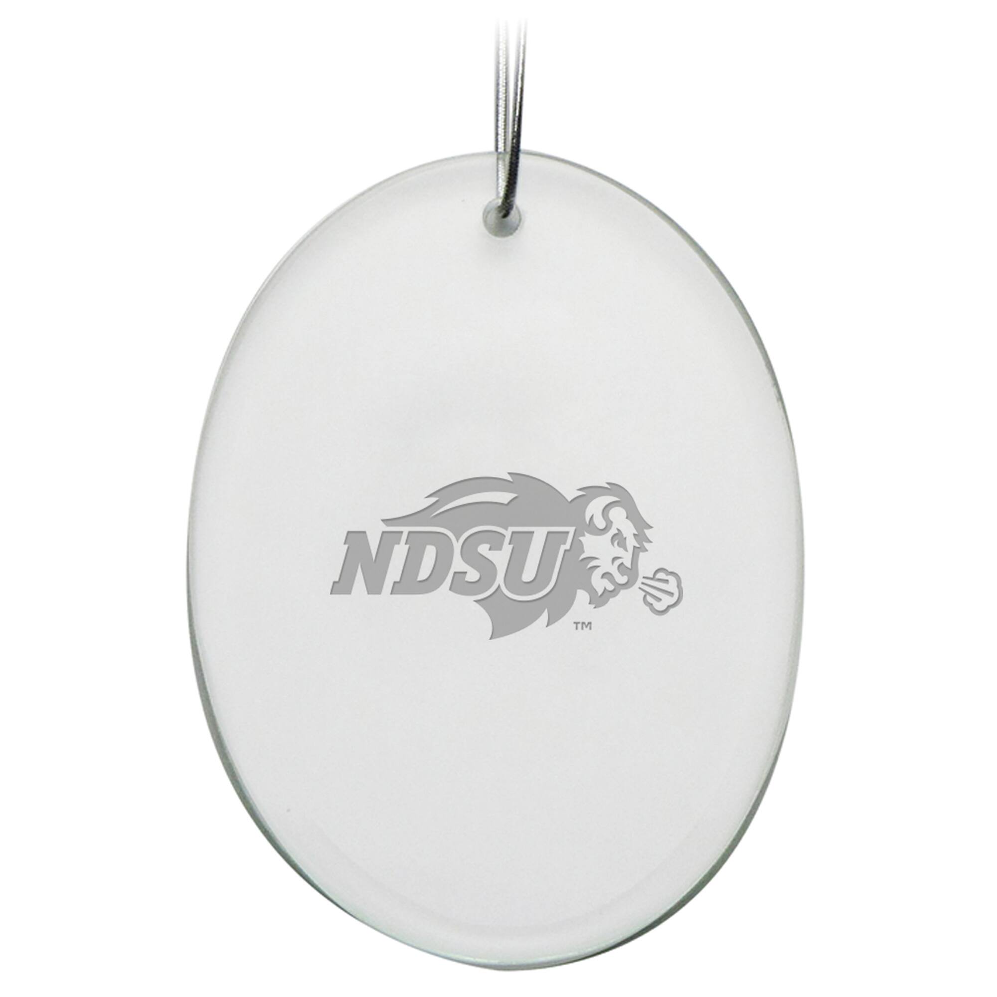 Jardine - NDSU Bison 2.75'' x 3.75'' Glass Oval Ornament - Multicolor