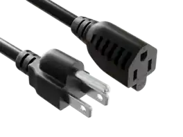 Cable Leader - 14 AWG NEMA 5-15P to NEMA 5-15R Outdoor Power Extension Cord, Weather-Resistant SJTW 15A/125V for Tools, Mowers - Black