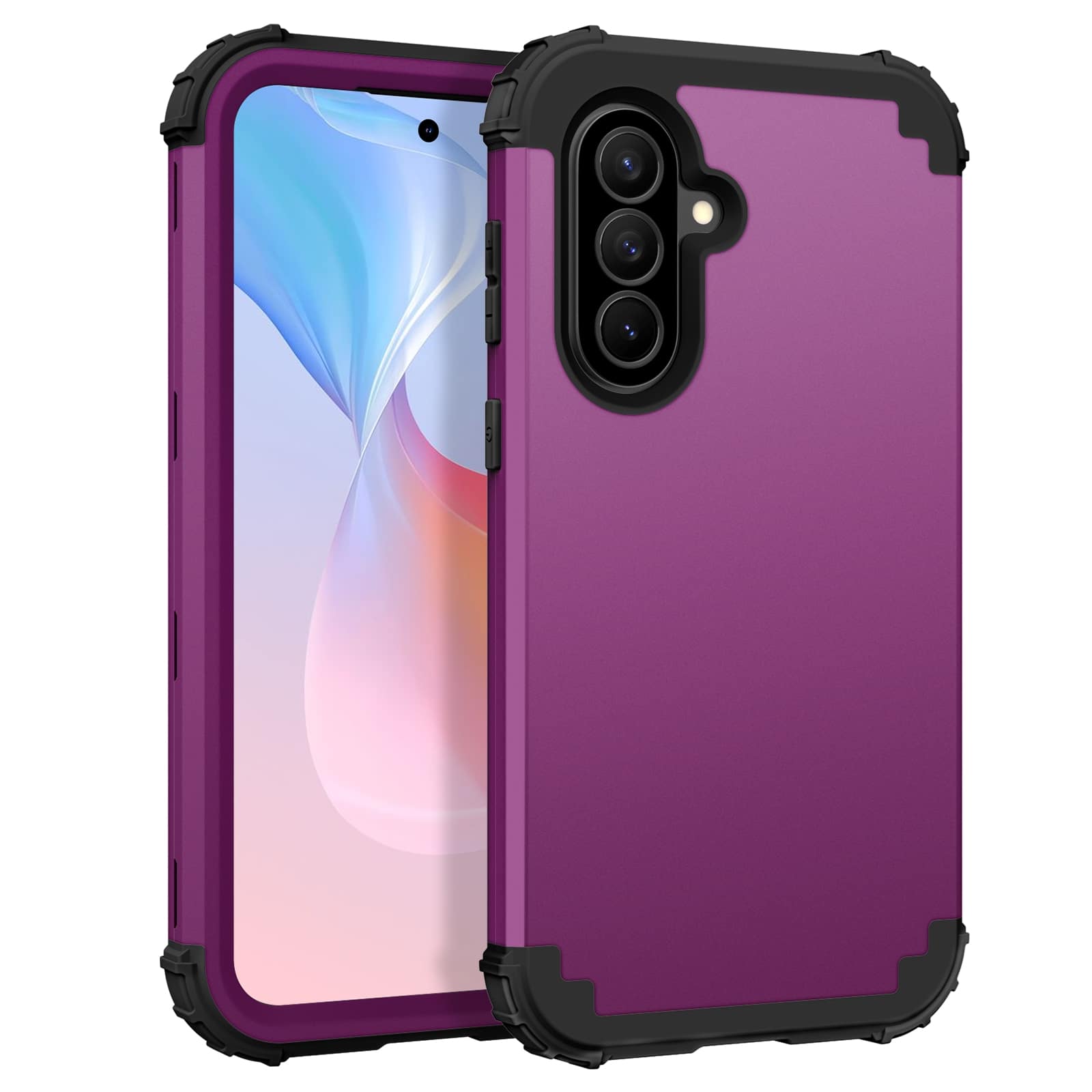UUCOVER - Rugged Protective Case for Samsung Galaxy A37 5G, Shockproof Silicone+PC Case Heavy Duty Protection Back Cover - Purple price history on PriceWatchPro