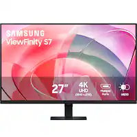 Samsung - 27” ViewFinity S7 LED 4k UHD 60Hz Monitor with HDR 10 (DisplayPort, HDMI) - Black - Front_Zoom