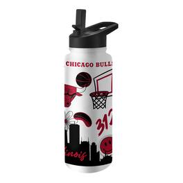 Logo Brands - Chicago Bulls 34oz. Native Quencher Bottle - Multicolor