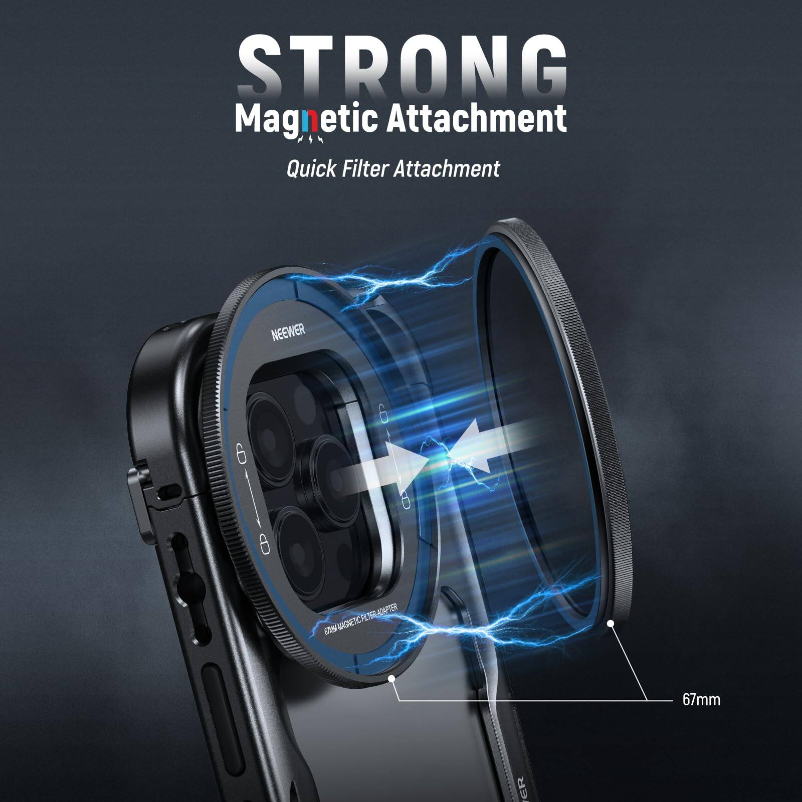 STRONG Magnetic Attachment Quick Filter Attachment NEENER 67mm