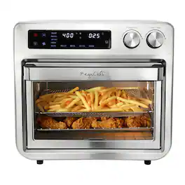 MegaChef - 26.4 Quart Digital Electric Multi-Function Air Fryer and Counter Top Oven - Silver