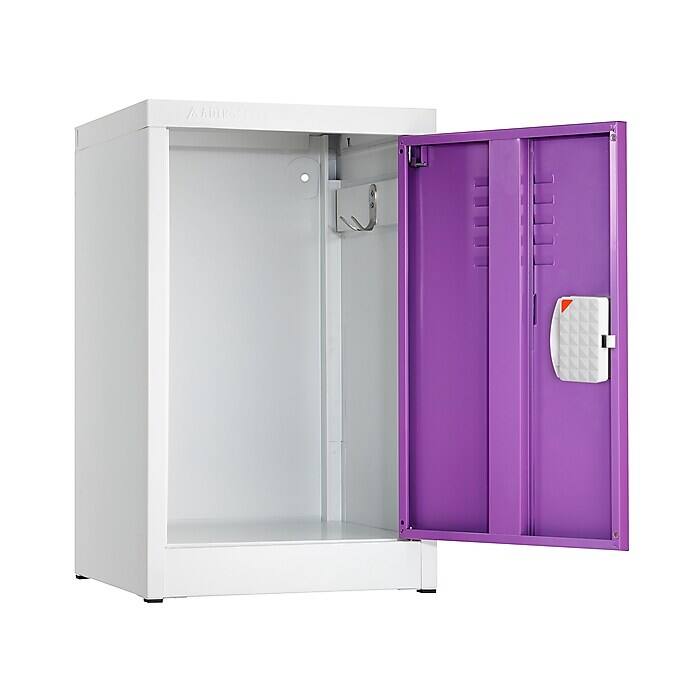 Alt View 4. AdirOffice - Storage Locker 629-Series 24" H 1-Tier Steel Locker with Digital Lock - Purple.