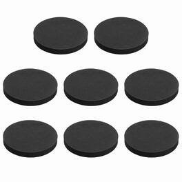 Unique Bargains - Single Sided Speaker Isolation Pads 65x8mm Round EVA Acoustic Foam Anti-Vibration Feet for Speaker Subwoofer, 8pcs - Black