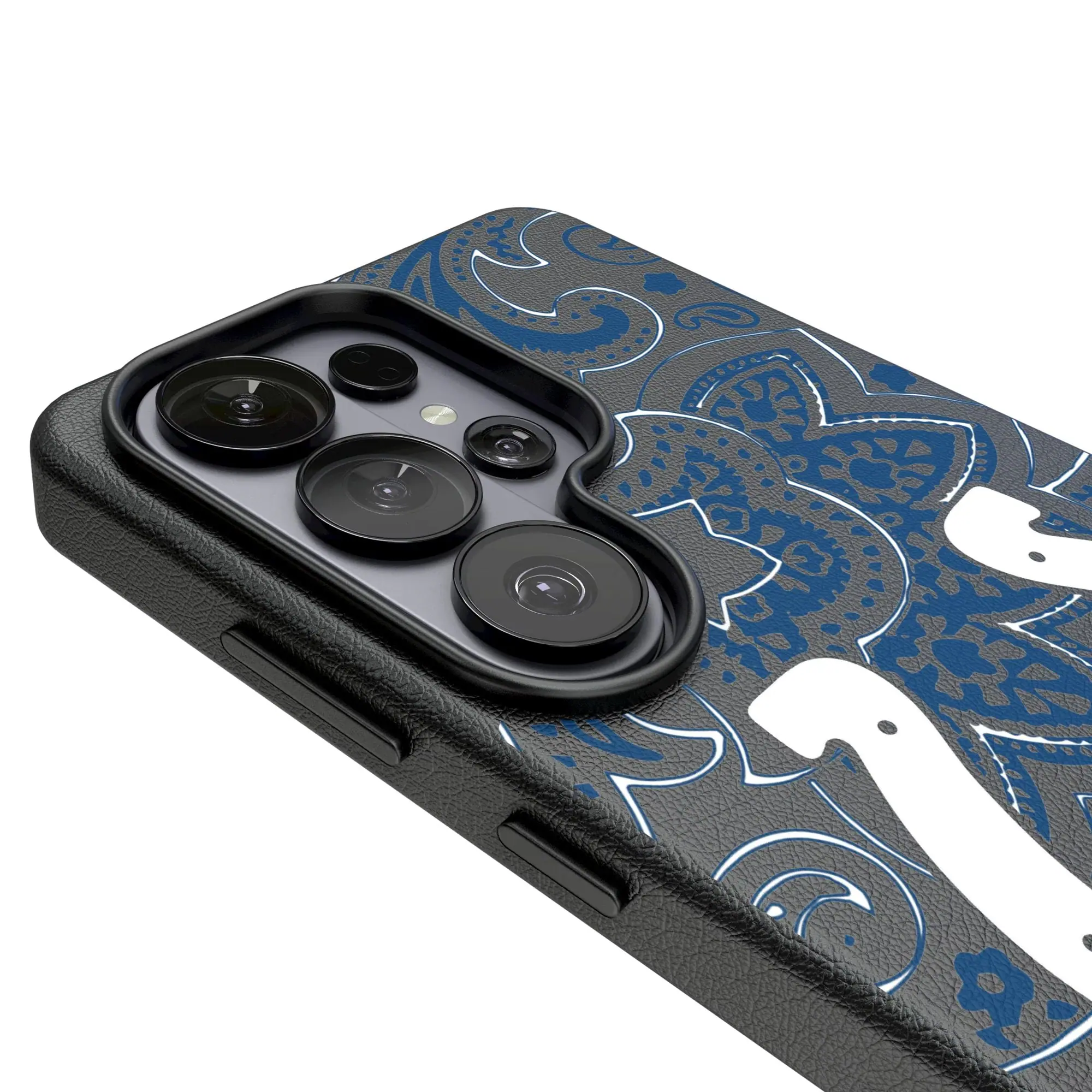 Alt View 2. Keyscaper - Indianapolis Colts Paisley Galaxy Magnetic Bump Case - S25 Ultra - Black.