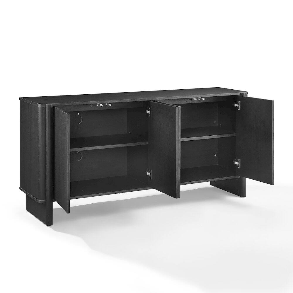 Back. Crosley Furniture - Wesley Sideboard - Black.