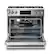 Alt View 17. Thor Kitchen - 6.0 cu. Ft. Freestanding Gas Range with True Convection and Self Cleaning - Silver.