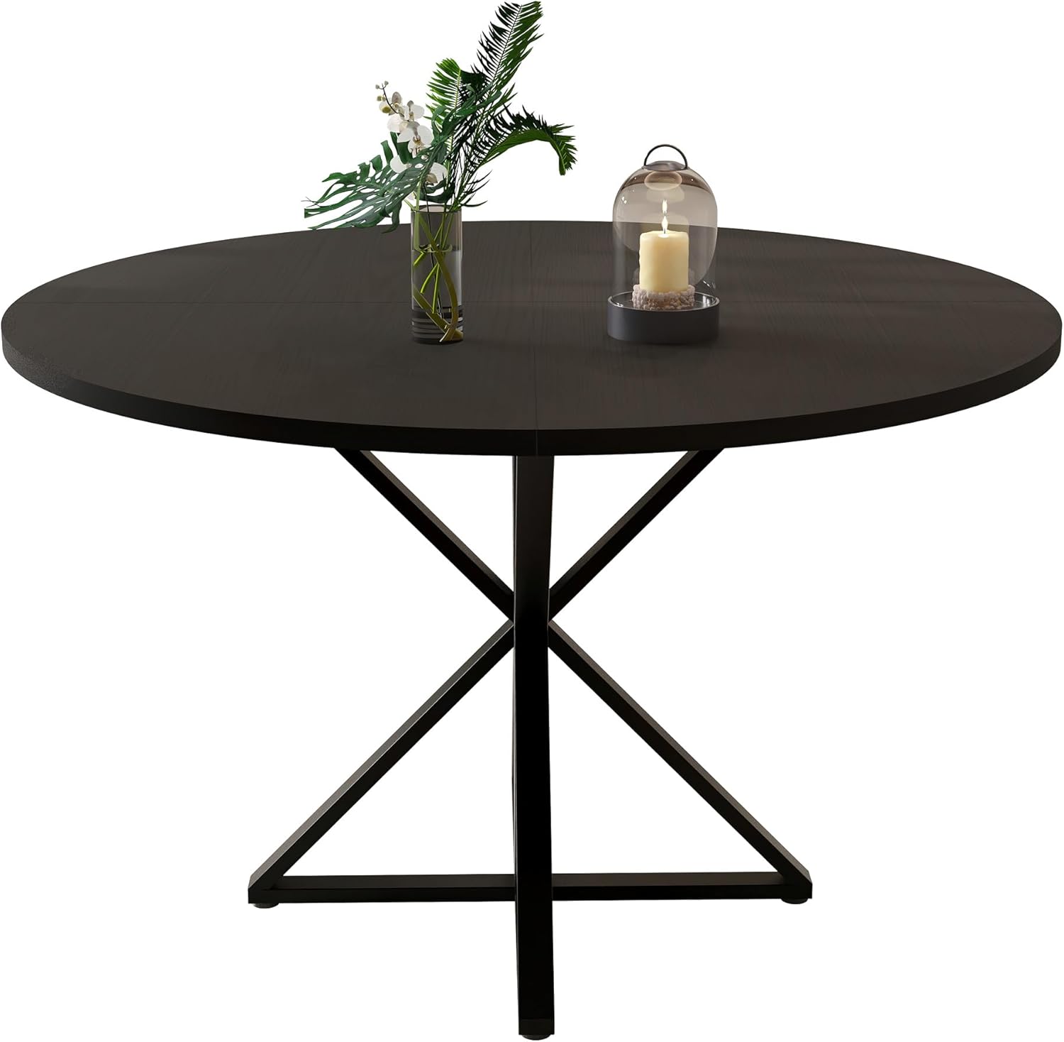 Alt View 6. Jojoka - Kitchen Table Round Dining Table for 4 47 inch Farmhouse Kitchen Table Circle Dinner Table - Multiple colors.