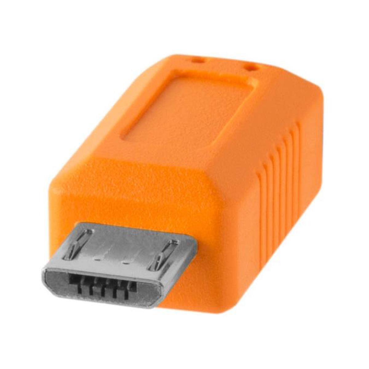 Alt View 1. Tether Tools - Tether Tools TetherPro USB-C to 2.0 Micro-B 5-Pin Cable, 15', Orange - Orange.