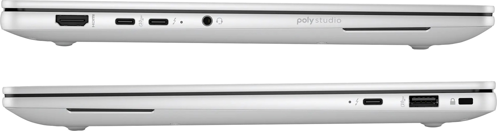 Alt View 5. HP - EliteBook X G1a Notebook - Copilot+ PC - 14" 2.8K OLED 120Hz Touchscreen - AMD Ryzen AI 9 HX PRO 375 - 32GB RAM/1TB SSD - Sliver.