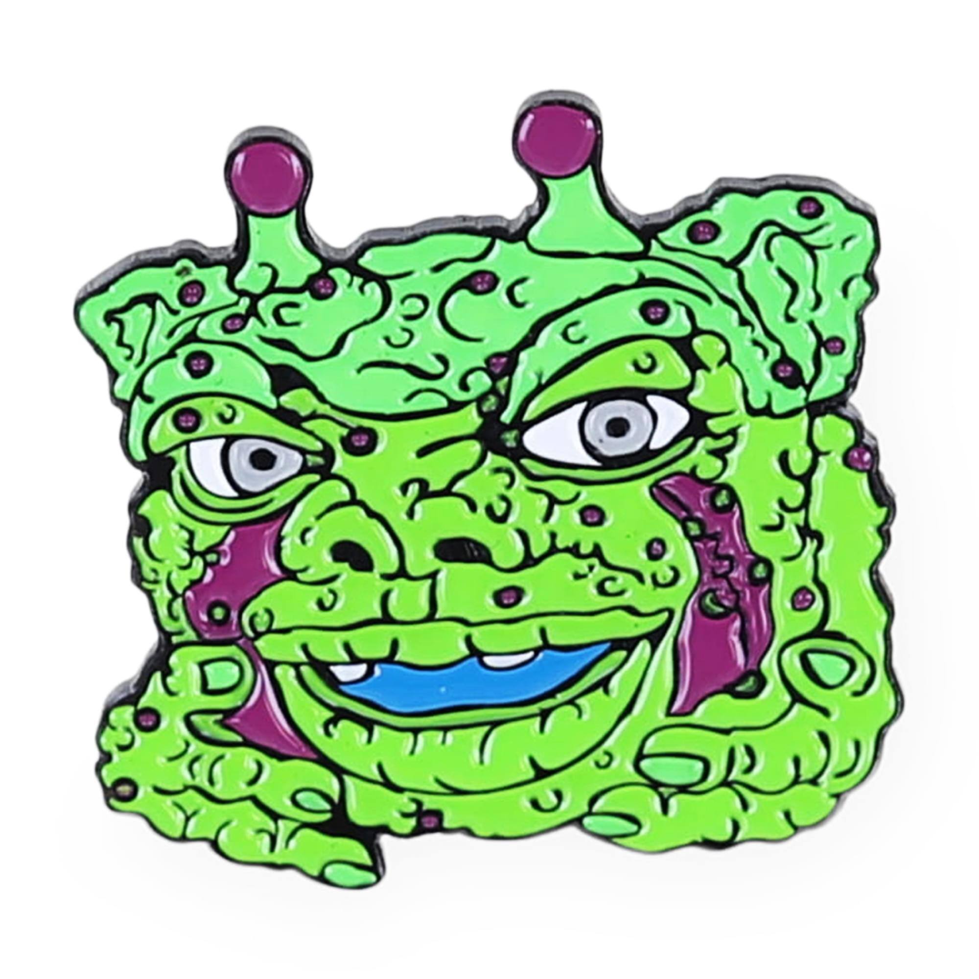 Front. TriAction Toys - Boglins Alien Dwizork Enamel Collector Pin - Green.