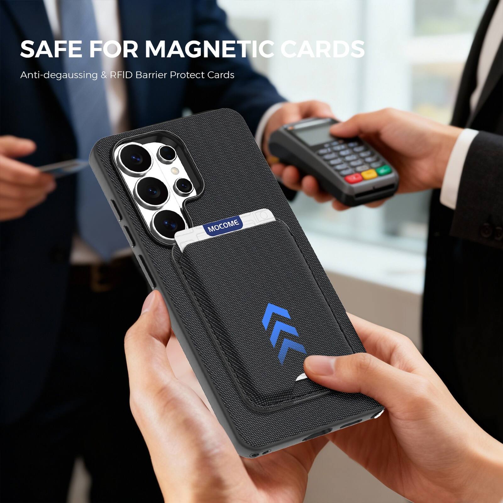 SAFE FOR MAGNETIC CARDS  
Anti-degaussing & RFID Barrier Protect Cards