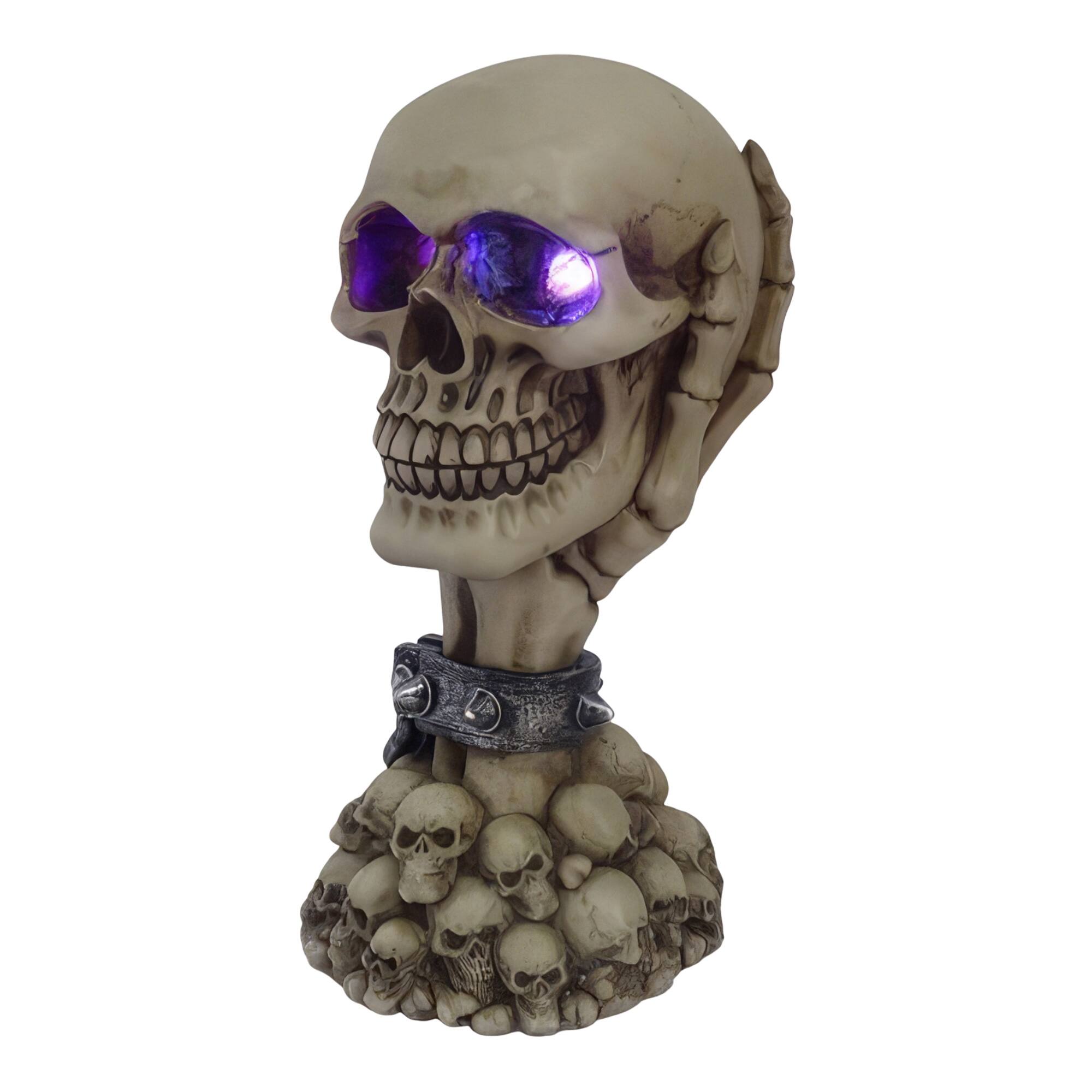 Front. FC Design - FC Design 6"H Skull Pile with LED Figurine Computer Desk Tabletop Decoration - Multi-Color.