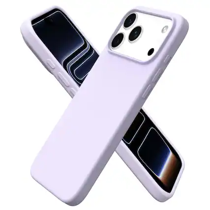 Front. Ornarto - ORNARTO Designed for iPhone 17 Pro Max Case 6.9", Liquid Silicone Soft Gel Shockproof Protective Case-Pastel Lilac - Pastel Lilac.