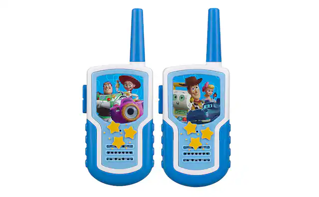 Front. eKids - Toy Story 5 Walkie Talkies for Kids, Two Way Radios for Indoor or Outdoor Games - Blue.