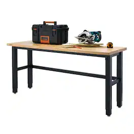 TRINITY - | 72x24 | Wood Top Workbench - Black