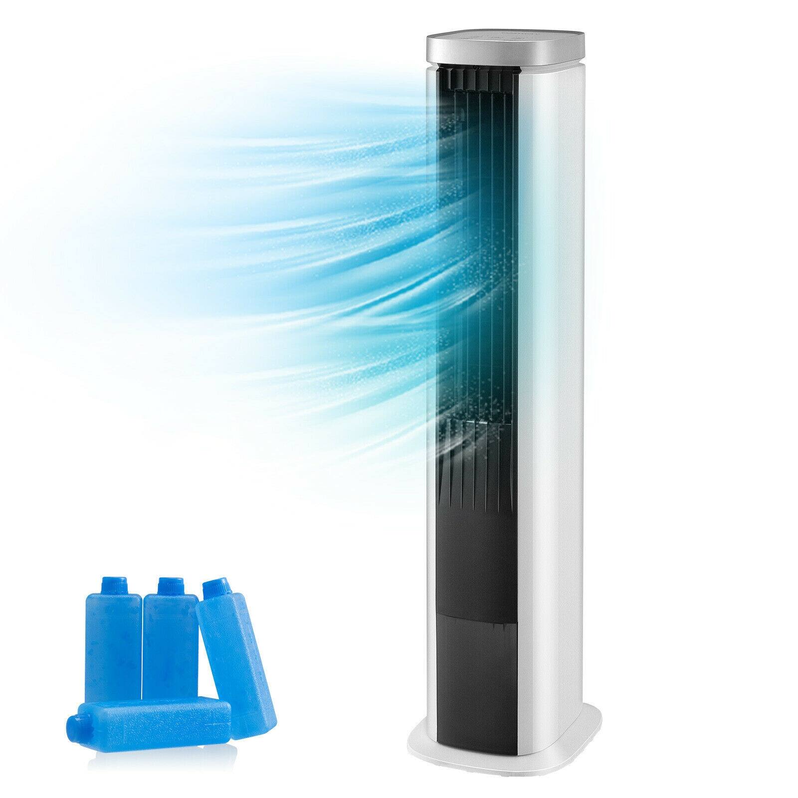 Ecooso - 3-in-1 Portable Evaporative Air Cooler Fan with Timer and Remote Control - Black