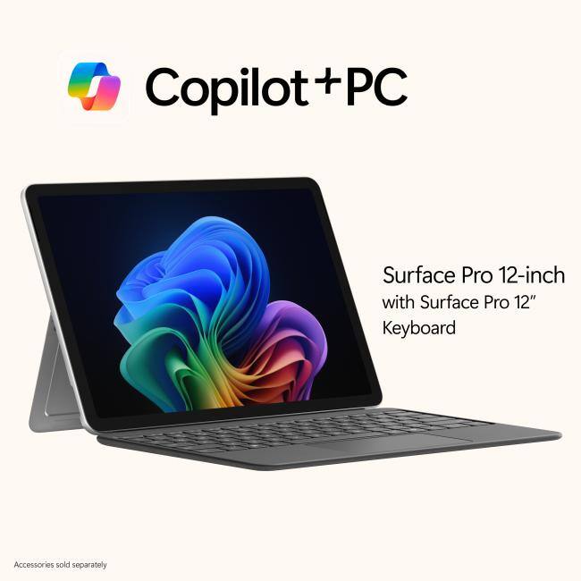 Copilot + PC

Surface Pro 12-inch with Surface Pro 12" Keyboard

Accessories sold separately