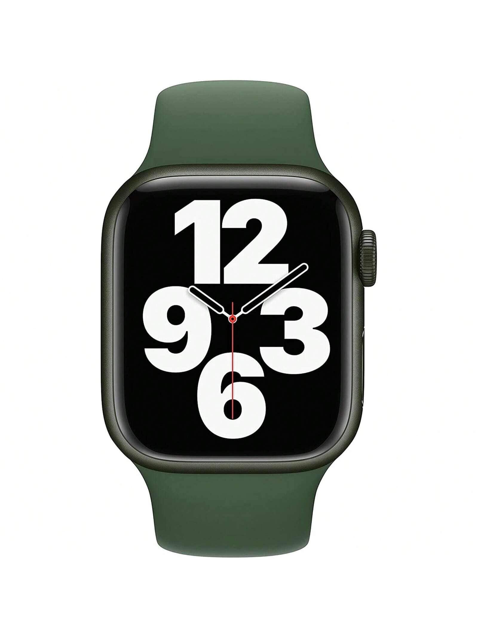 Front. Apple - Watch Solo Loop 41mm - Size 5 - Green.