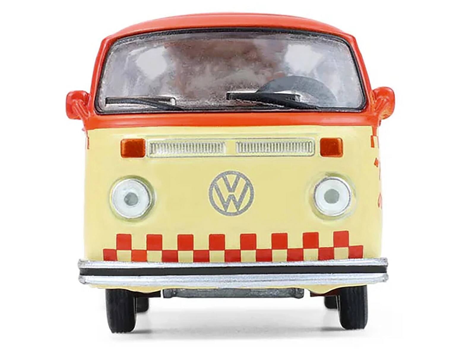 Back. Greenlight - 1975 Volkswagen Type 2 Van "Bubbie Burgers Food Truck" Orange and Cream "Blue Collar Collection" Series 14 1/64 - Orange and Cream.