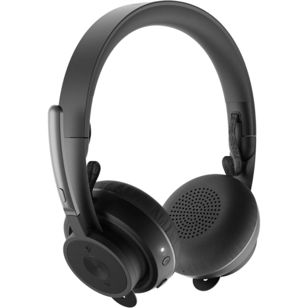 Angle. Logitech - Zone Wireless Plus Headset UC - Black.