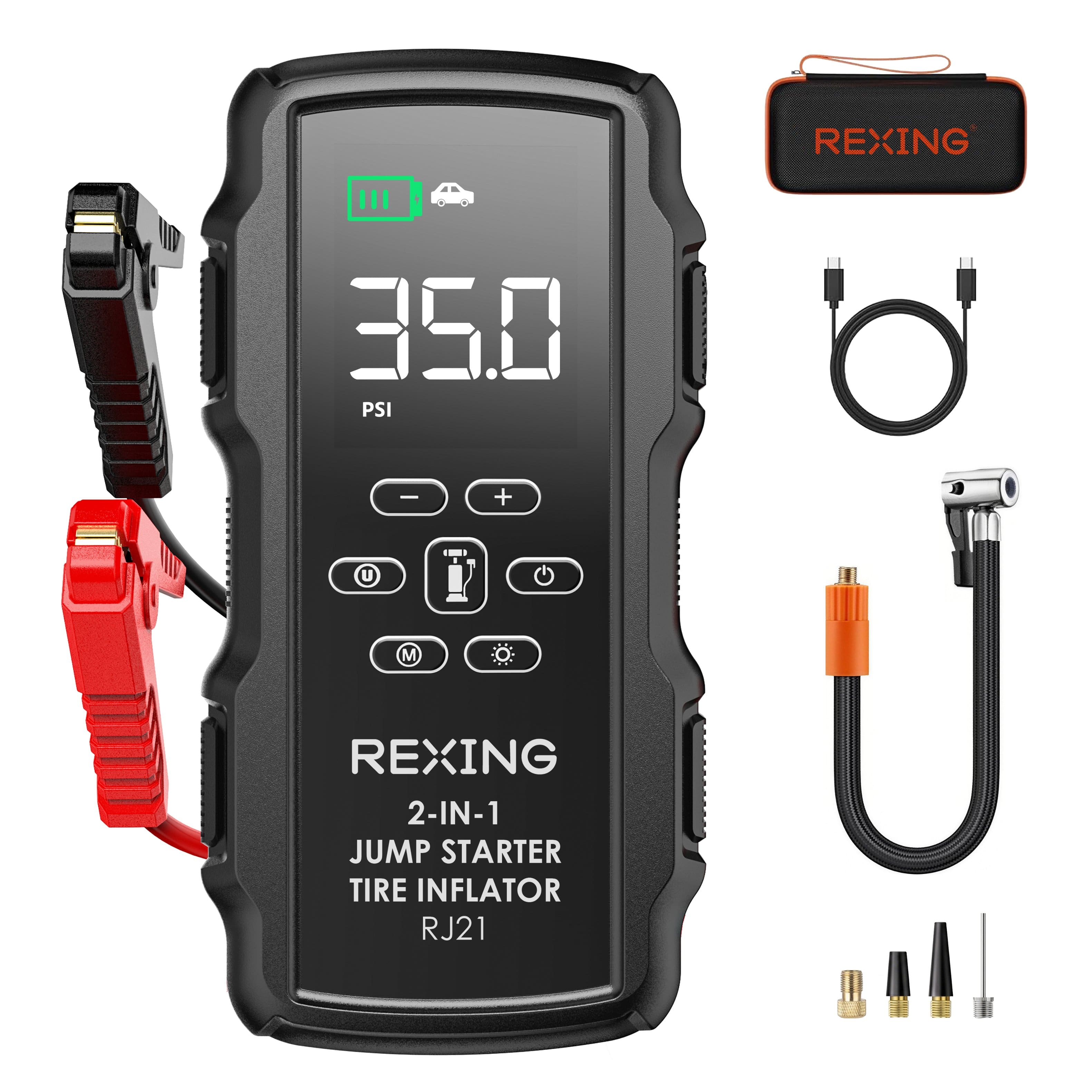 REXING 2-IN-1 JUMP STARTER TIRE INFLATOR RJ21
