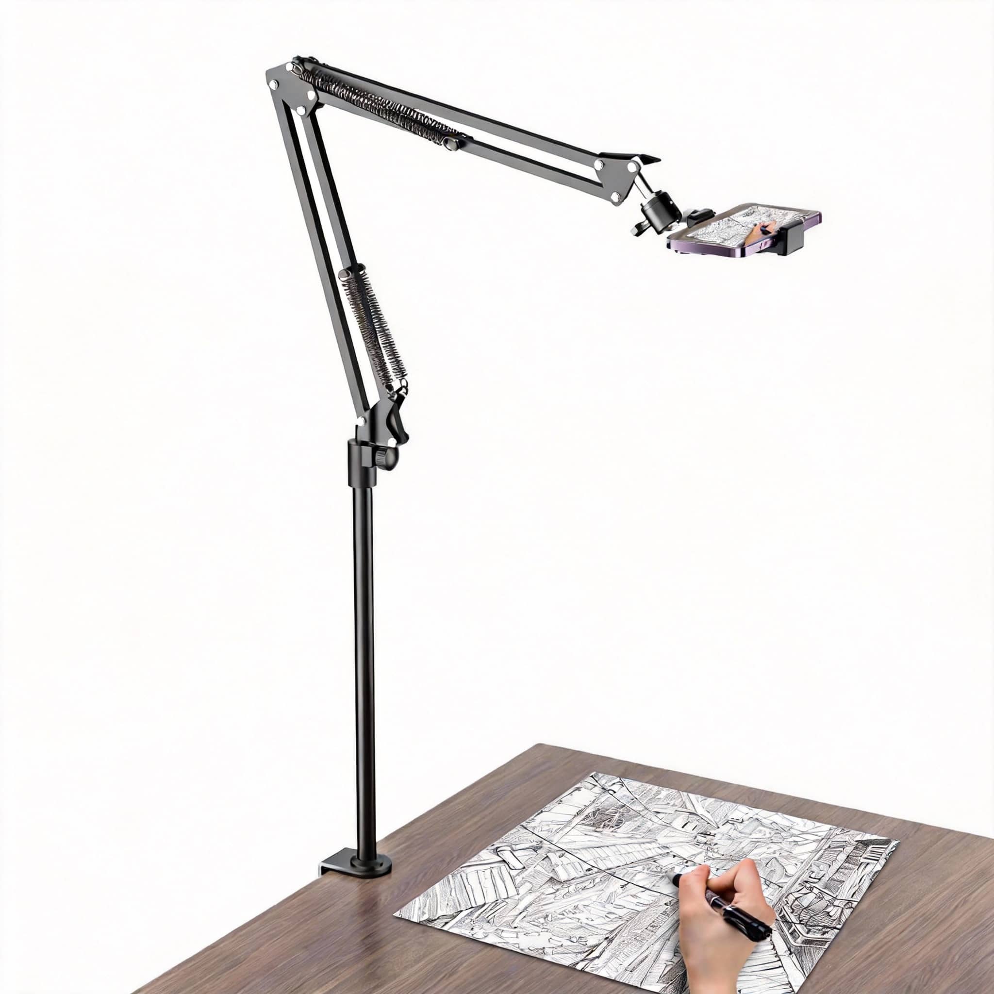 METALTON - Tall Overhead Camera Mount High Desk Phone Tripod For Video Recording Content Creator Compatible With Compa - Default