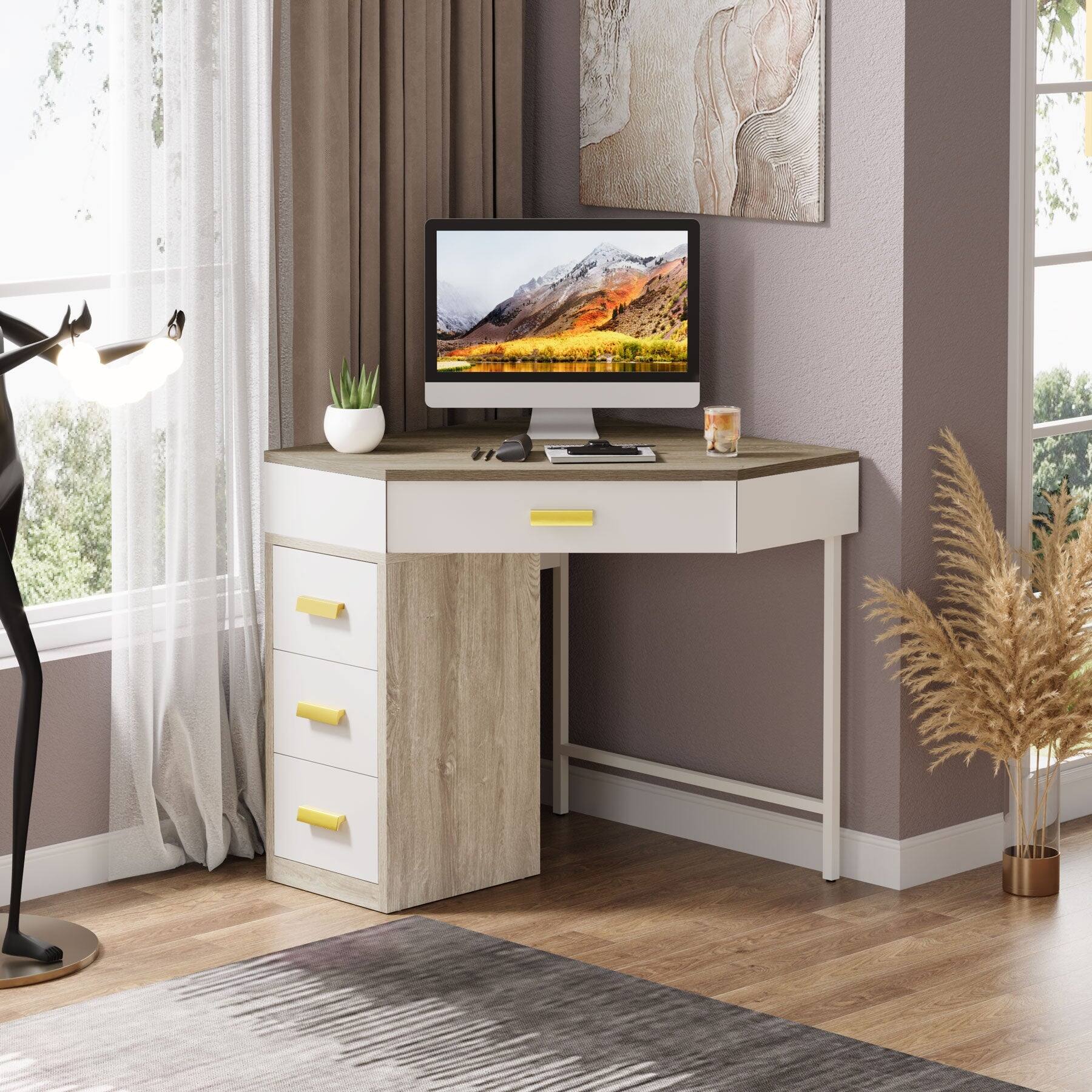 Tribesigns Office Computer Desk with Engineered Wood Construction, for ...