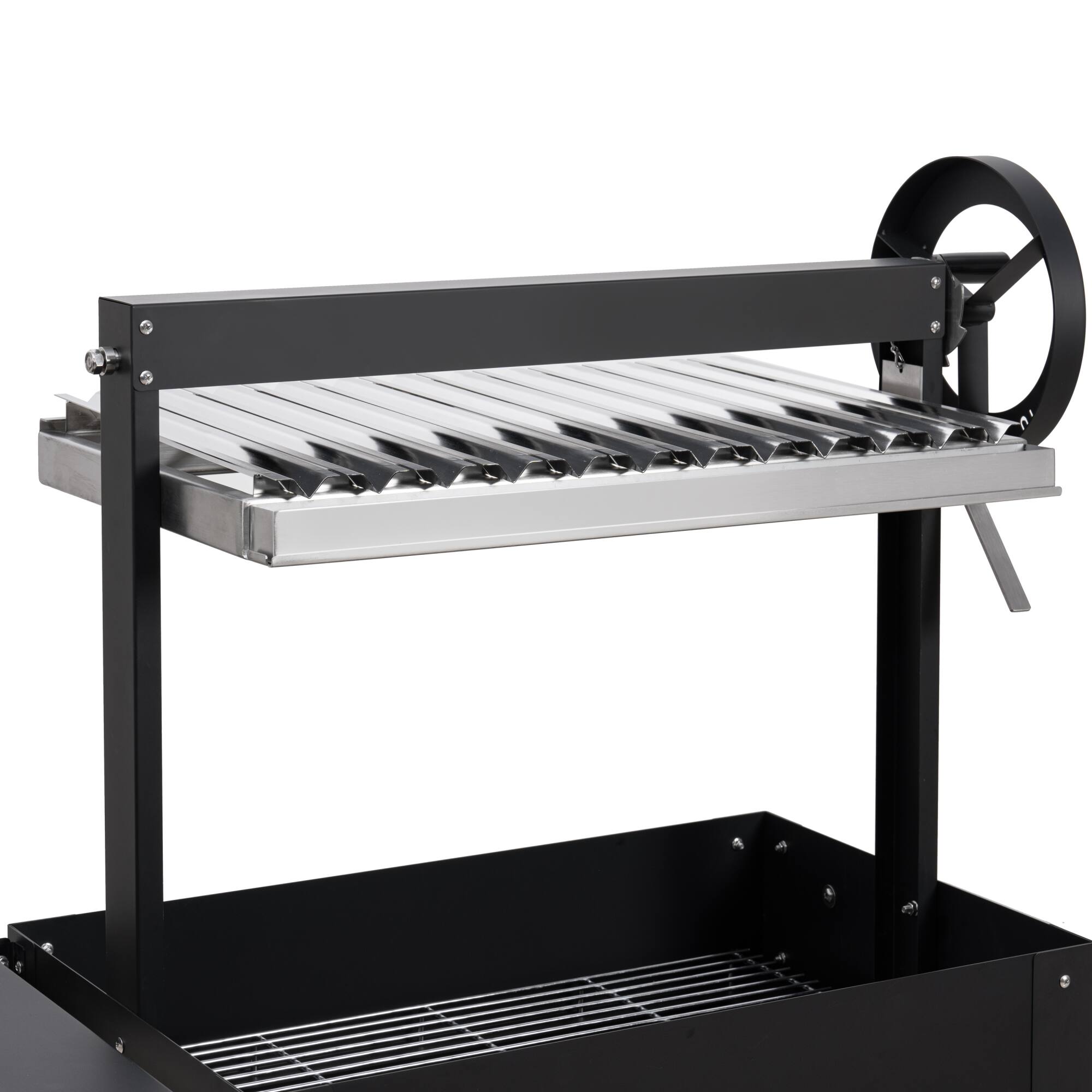 Alt View 8. Koolmore - 50 in. Argentine Charcoal Grill with Interchangeable V-Grates, Outdoor BBQ, in Black (KM-OG-AV-45) - Black.