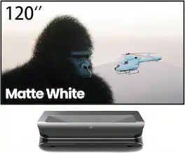 AWOL Vision - LTV-3000 Pro 4K RGB UST Laser Projector with 120" 4K/8K 1.3dB Fixed Frame Screen Bundle - Black