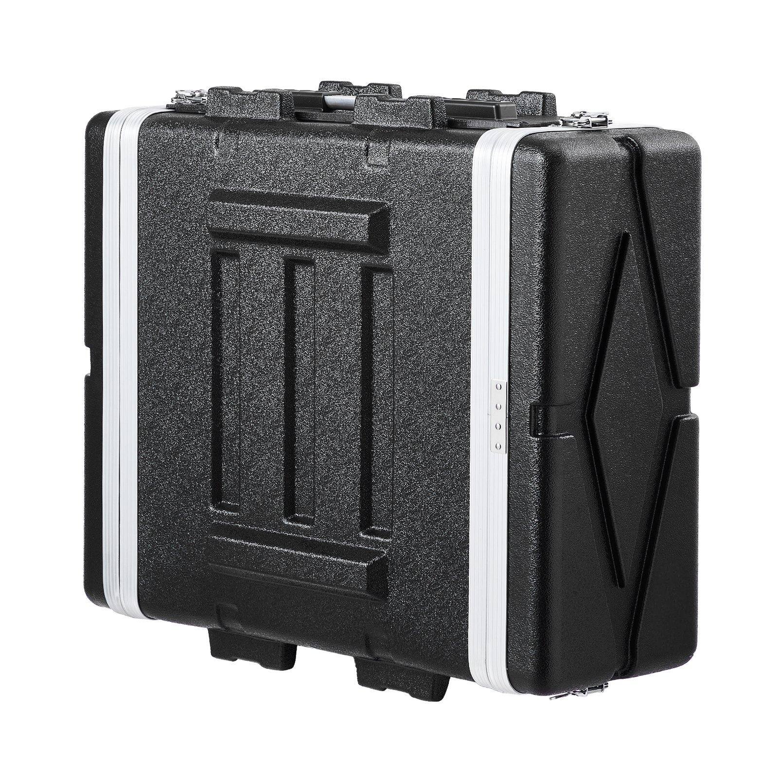 Alt View 8. Glintex - 4U Rack Case, 19" Depth Server Cabinet with Handle, Heavy-Duty Latches, Detachable Panels for Audio Equipment.