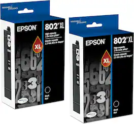 Epson - T802XL High Yield Ink Cartridge, 2/Pack - Black